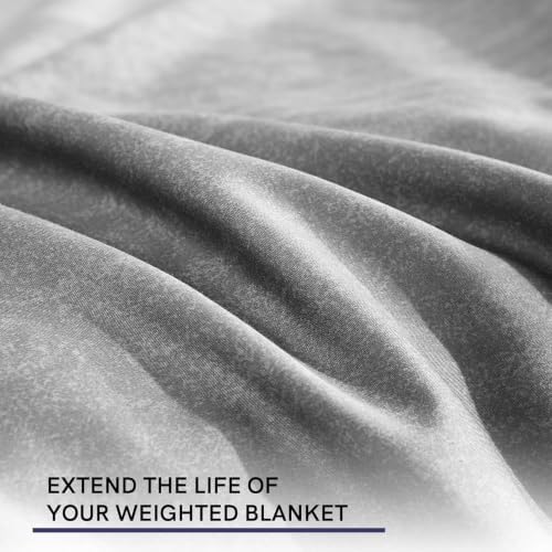 YnM Exclusive Cooling Duvet Cover for Weighted Blankets (Gradient Dark Grey, 41"x60") - Image 4
