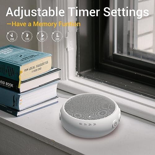Small Sound Machine Mini White Noise Machine for Baby Kids Adult with 32 Soothing Sounds 32 Volume Levels Sleep Brown Noise Machine for Travel Office Privacy with 4 Timer & Memory - Image 4