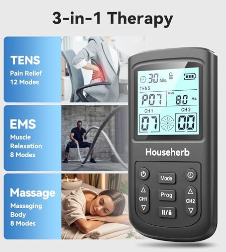 TENS Unit Muscle Stimulator for Pain Relief, EMS Massager, Dual Channel - Image 3