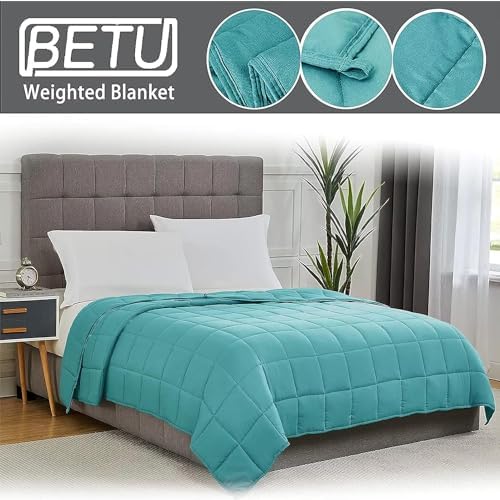 Weighted Blanket for Adults 20lbs, 80"x87", King Size Cooling Heavy Throw Blanket for 180-220lbs, Microfiber Soft Big Blankets Weighted Comforter, Teal - Image 3