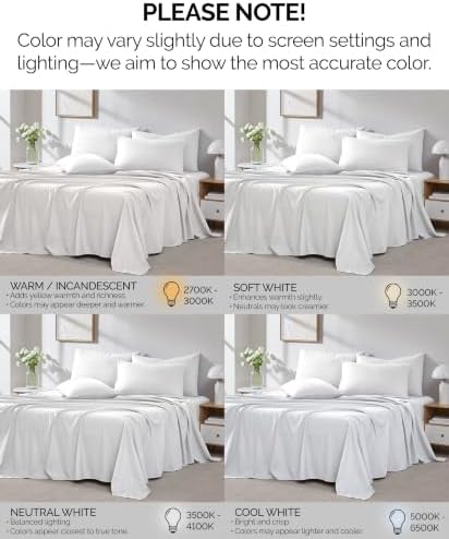 2-Pack White Flat Sheets Only 66x96 Soft Microfiber Twin Size White Sheets - Image 5