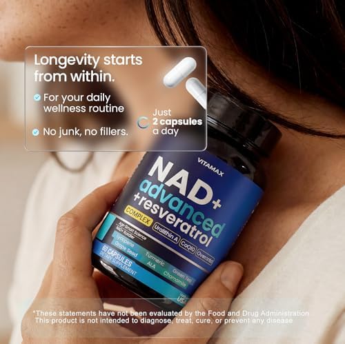 Liposomal NAD+ Supplement Extra Strength | Urolithin A, Resveratrol, CoQ10 - Women & Men - ALA, Green Tea, Quercetin, Lycopene | High Purity, Energy & Regeneration - Made in USA – 60ct - Image 6