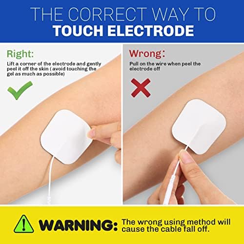 TENS Unit Replacement Pads, Self-Adhesive Electrode 20PCS, 2"x2" Electrode Pads for Muscle Stimulator Massager, Self-Adhesive TENS Pads for Electrotherapy - Image 6