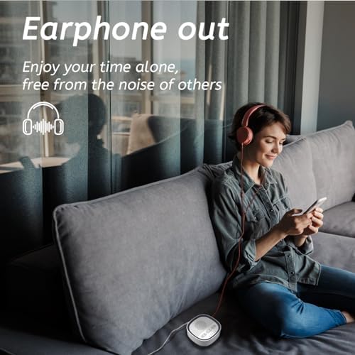 Sleep White Noise Sound Machines with 30 Soothing Sounds 3.5 mm Headphone Jack 5 Timer Settings 32 Precise Volume Memory Function Compact Design Ideal Gift - Image 3