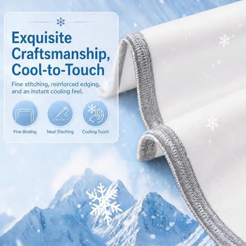 Twin XL Size Cooling Blanket for Hot Sleepers - Lightweight Breathable Cool Cold Blanket - Keep Cool for Night Sweats, Soft Thin Ice Blankets for Bed Couch Sofa, (White, 60"x90") - Image 7