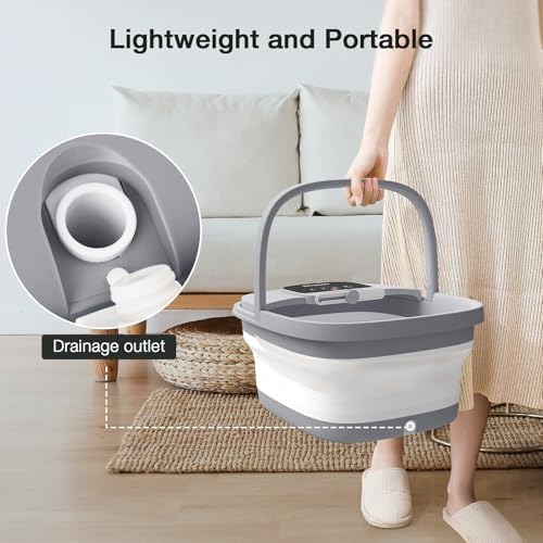 HOSPAN Collapsible Foot Spa, Foot Bath Massager with Heat, Bubble & Massage - Image 4