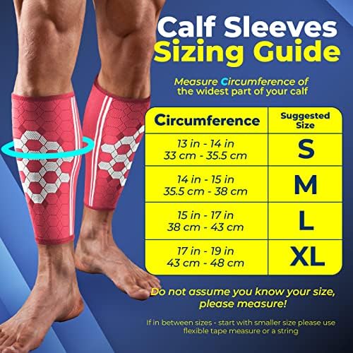 Sparthos Calf Compression Sleeves, Shin Splint Relief Men, Women - Pink-L - Image 5
