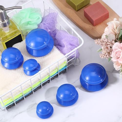 TrelaCo 6 Pcs Silicone Cupping Kit for Massage Therapy,Solid Blue - Image 6