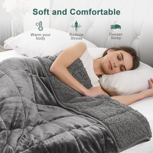 Lofus 20 lbs Weighted Blanket for Adults Queen Size 60" x 80", Grey - Image 2