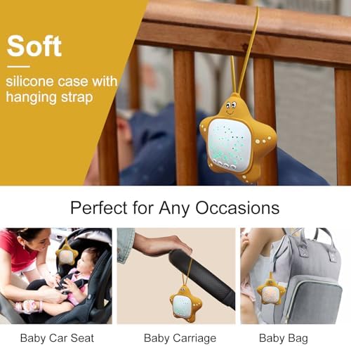 Portable White Noise Sleep Soother Baby Sound Machine with Star Projector - Image 5