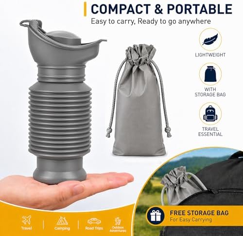 Portable Urinal, Portable Car Urinal for Men and Women, 750ml, Leakproof - Image 4