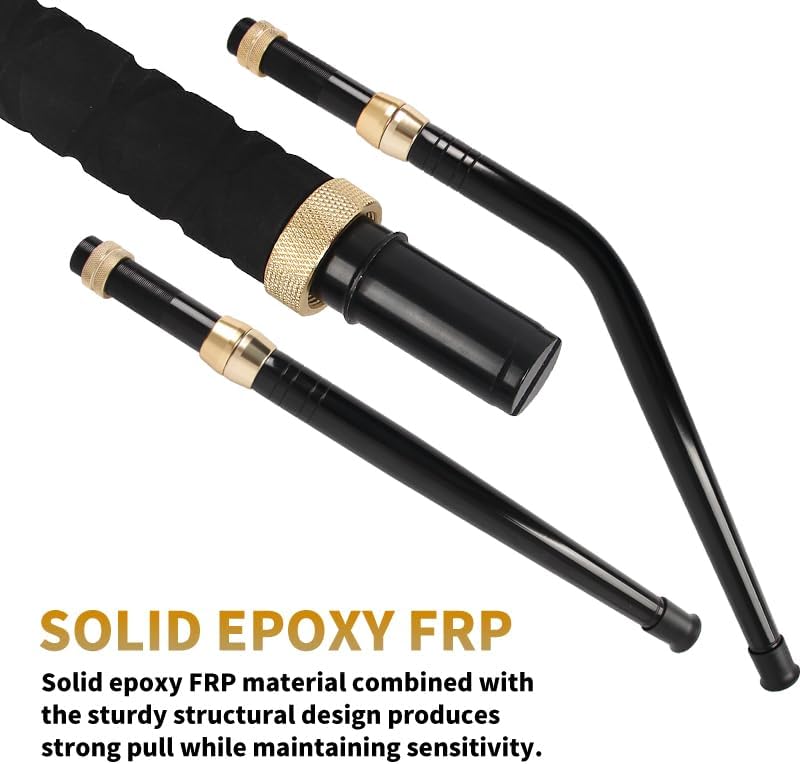 Deep Sea Fishing Rod, Heavy Duty Bent Butt Trolling Rod with Roller Guides,Conventional Fishing Rod - Image 5