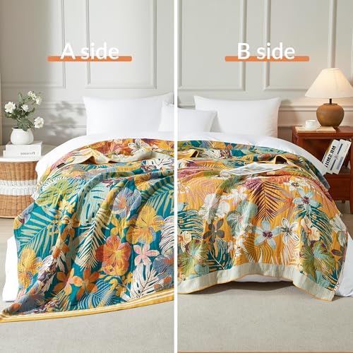 Boho Throw Blanket for Bed 60”x80”, 100% Cotton Blanket for Couch Sofa - Image 2