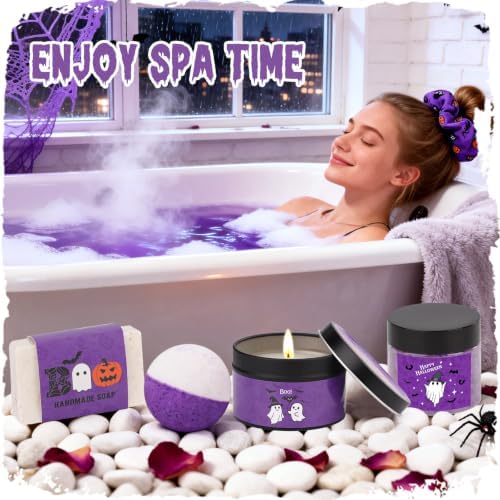 Purple Boo Basket Ideas, Halloween Boo Basket Stuffers for Women Teen Girls - Image 3