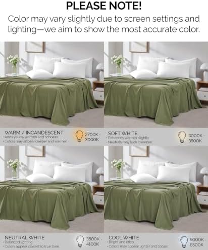 Sage Green Flat Sheet Only King Size Top Sheet California King 132x110 - Image 5