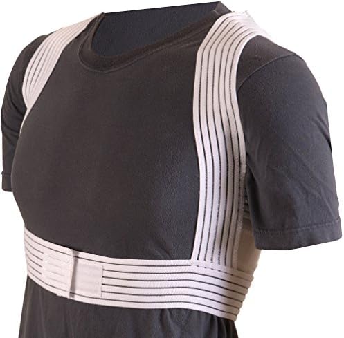 DMI Posture Corrector for Men and Women, Adjustable Criss-Cross Support for Reducing Back Pain and Strain, Comfortable and Breathable, Machine Washable, White, Large, 42" to 44" Chest Size - Image 4