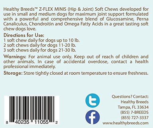 Healthy Breeds Lhasa Apso Z-Flex Minis Hip and Joint Support Soft Chews 60 Count - Image 3