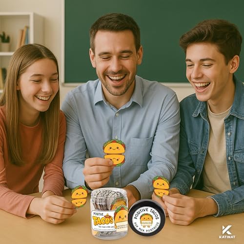 Positive Taco Jar 60 Positive Affirmation Cards Funny Birthday Gifts for Women Men Son Dad Mom Daughter Sister Friend Coworkers Student Teacher Back to School Gifts Mexican Fiesta Party Decorations - Image 5