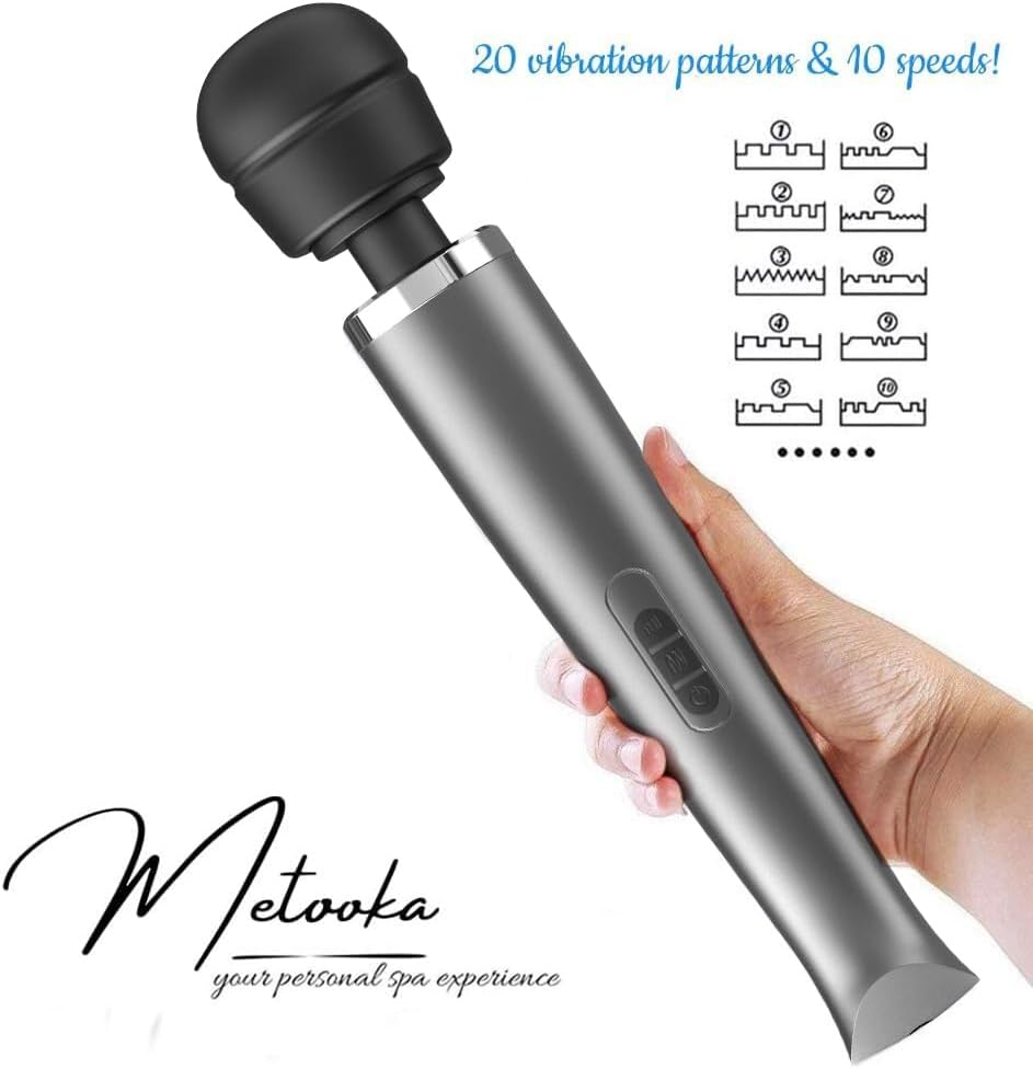 Therapeutic Cordless Massager - Powerful Massage Tool Handheld 8 Speeds 20 Patterns - Rechargeable Hand Massagers for Sore Muscles - Hand Held Massage Tool for Neck & Back - Image 2
