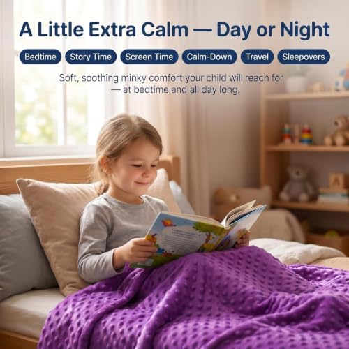 hazli Super-Soft Weighted Blanket 5 Pounds - Easy to Clean, Washable Minky Cover - 36x48 Inches 5lbs Heavy Blanket for School-Age Children Ages 5+ - Image 6