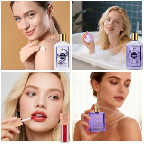 35 Pcs Gifts for Women, Lavender Bath & Body Gift Basket,Face Skin Care Set - Image 4
