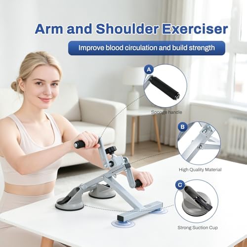 Arm Bike for Physical Therapy Table Top, Arm Exercise Equipment for Seniors, Portable Indoor Stroke Arm Recovery Device for Shoulder Wrist, Hand Cycle Exerciser - Image 4