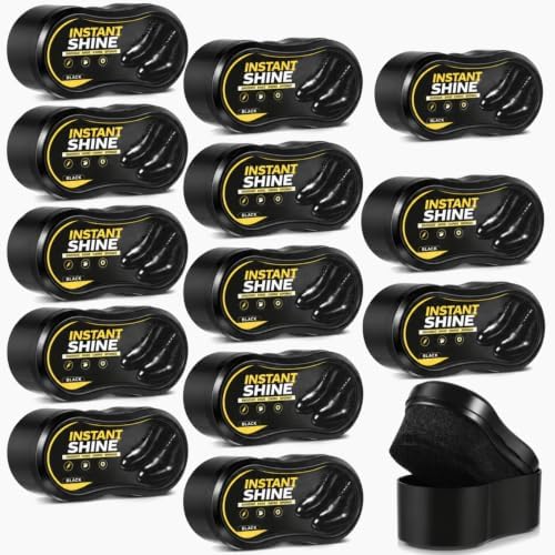 Loopeer 12Pcs Shoe Shine Sponge, Instant Leather Care by Loopeer