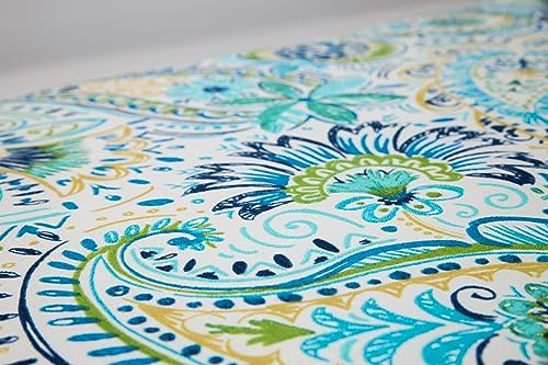Pillow Perfect Paisley Indoor/Outdoor Accent Throw Pillow, Plush Fill, Weather, and Fade Resistant, Lumbar - 11.5" x 18.5" , Blue/Yellow Gilford, 2 Count - Image 6