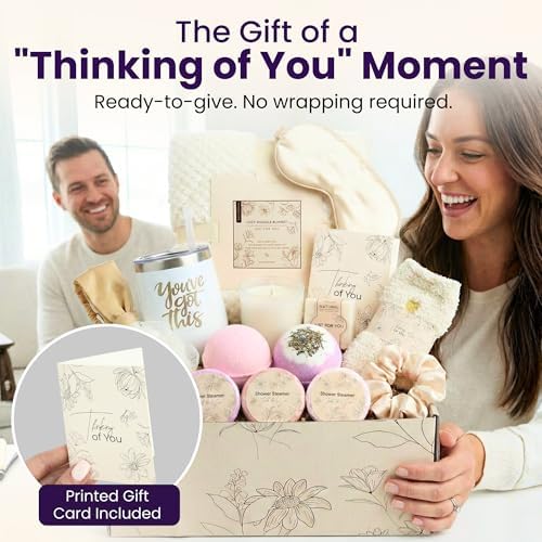 16 Pcs Get Well Soon Gift Basket for Women - Relaxing Spa Gift & Unique Birthday Gift Box for Her, Self Care Gift Sets for Women, Thinking of You Care Package for Mom, Wife, Sister, Friend - Image 6