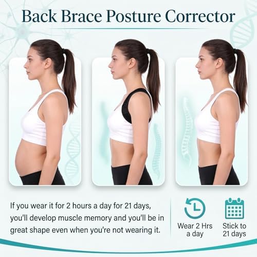 Posture Corrector Comfortable Back Posture Brace Adjustable Lightweight Breathable Straightener Support Brace Spine for Men Women Lower Hunchback Back Shoulder Neck Pain Relief - Image 6
