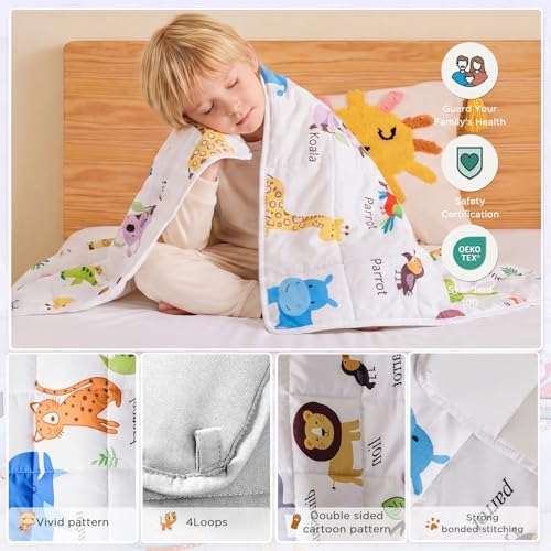 Weighted Blanket - 5 lbs Animal Pattern Heavy Blanket - Small Size Breathable Lap Blanket(36 * 48 inches, 5 lbs) - Image 4