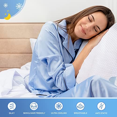Derila Cooling Pillowcase for King Neck Pillow, 23.6 x 13.4 x 4.3 in - Image 4