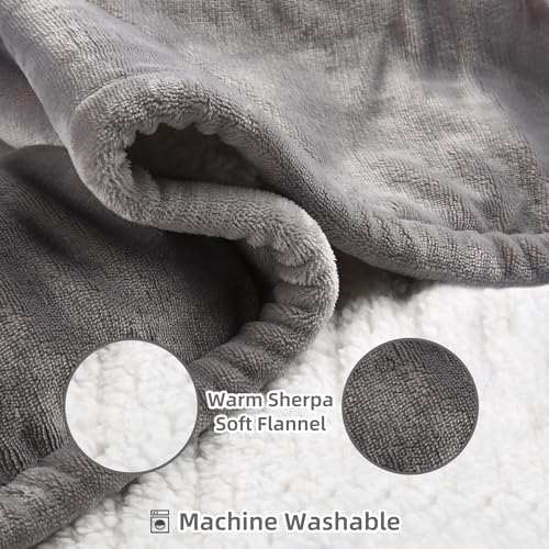 ESTINGO Heated Blanket Full Size, 72"x84" Electric Blanket with 6 Heating Levels & 1-10 Hours Adjustable Timer, Fast Heating Blanket with ETL & FCC Certification, for Full Body, Light Gray - Image 3