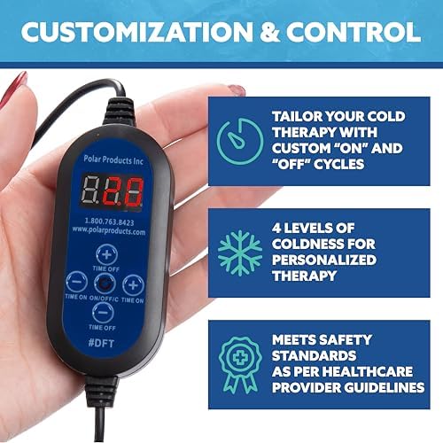 Polar Active Ice 3.0 Cold Therapy Ice Machine System with Programmable Timer, Foot Therapy Compression Pad, Lightweight 9 Quart Cooler, Quiet Pump, Strong Cryotherapy Pain Relief Treatment - Image 6