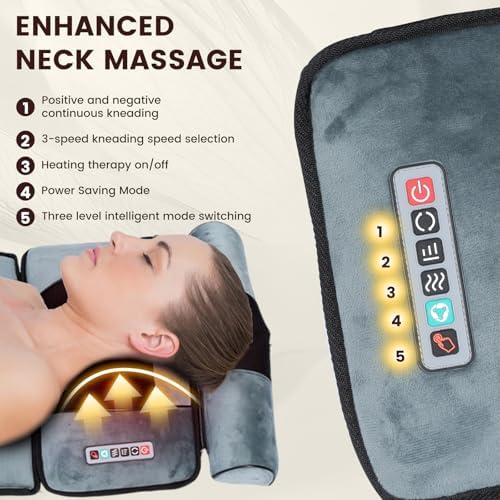 Full Body Massage Cushion with Heat,10 Vibration Heads, 9 Speeds & 3 Heat Levels. Massage Pad for Back Neck Shoulder Relief at Home Office. - Image 6