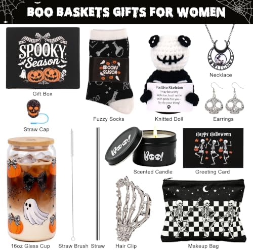 13pcs Boo Basket Stuffers With Skeleton Accessories For Women - Image 2