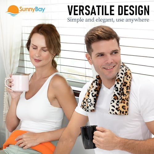 SunnyBay Microwavable Heating Pad, Neck and Shoulder Wrap, 26x4 inch, Navy - Image 6
