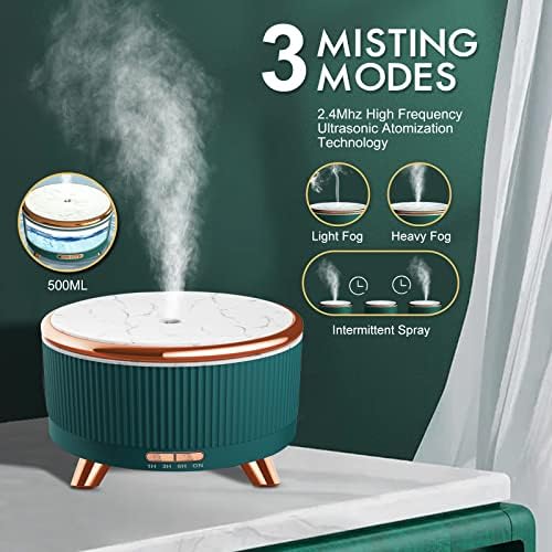 Diffusers for Essential Oils Large Room, 500ml Aromatherapy Diffuser Cool Mist Humidifier with Remote Control,7 Colors Lights & 5 Mist Mode Waterless Auto Off for Women Office Home - Image 4