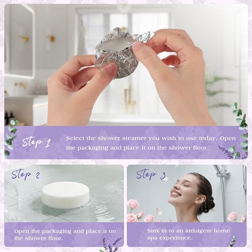 Shower Steamers Aromatherapy Birthday Gifts for Women - 10 Pack,Gifts for Wife Mothers Daughter Sister Stress Relief & Deep Relaxation Self Care Home Spa Essential - Image 5