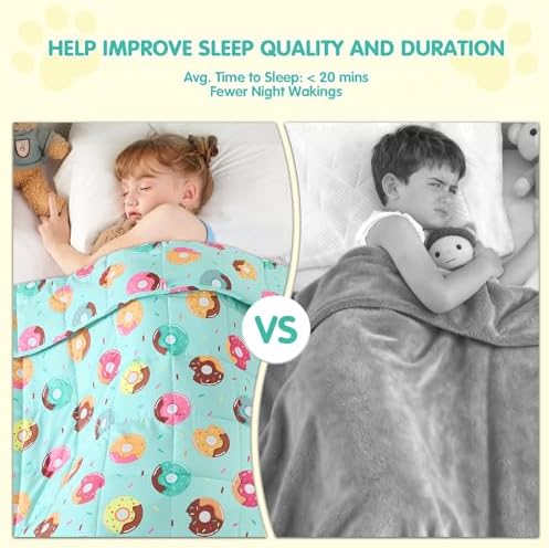 yescool Doughnut Weighted Blanket 7 Pounds Cooling Weighted Lap Blanket, Cute Heavy Blankets, Weighted Throw Blanket Gifts for 60-80lbs, 40"x60" - Image 2