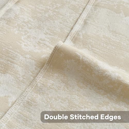 FUTEI Pack of 2 Faux Cashmere Throw Pillow Covers 24x24 Inch, Yellow White - Image 4