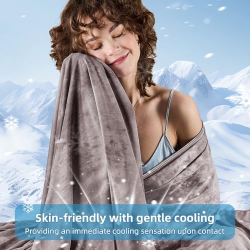 inhand Cooling Blanket King Size for Hot Sleepers (90"x108", Coffee) - Image 3