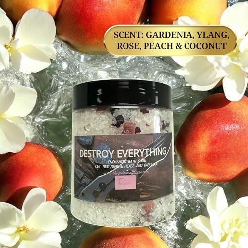 Destroy Everything Spiritual Bath Salts for Energy Cleansing & Uncrossing | Ritual Bath Soak for Spiritual Cleansing, Purification & Banishing Rituals 12oz | Hoodoo Voodoo Conjure Wicca Spell - Image 2