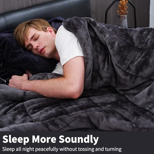 Weighted Blanket 17 Pounds 60x80 inches, Sherpa Fleece Throw Blanket Queen Size with Soft Plush Flannel Top, Fuzzy Fluffy Cozy Warm and Thick Heavy Blanket for Winter - Image 4