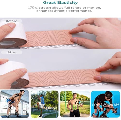 Kinesiology Tape Precut-20 Strips| [10in x 2in] Elastic Breathable Athletic Tape for Joints Support & Muscle Pain Relief-Cotton Waterproof K Taping Sports Tape Perfect for Any Activity (Black) - Image 5
