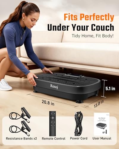 Renoj 3D Vibration Plate Exercise Machine, 200W Motor, 455lbs Capacity - Image 6