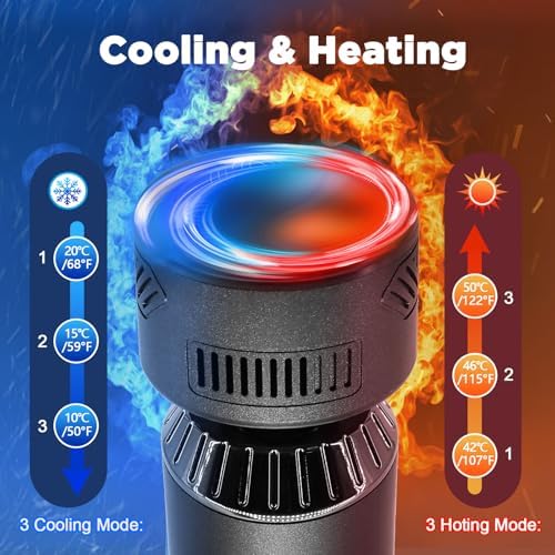 Massage Gun with Heat and Cold, 2 in 1 Portable Mini Muscle Massager with Extended Handle, Handheld Electric Percussion Deep Massager Tissue Massage Gun for for Home Gym - Image 2