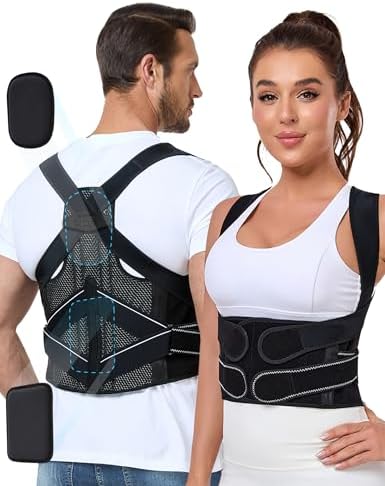 Posture Corrector, Bionic System Back Brace, Dual 3D Pads by ENTHRA
