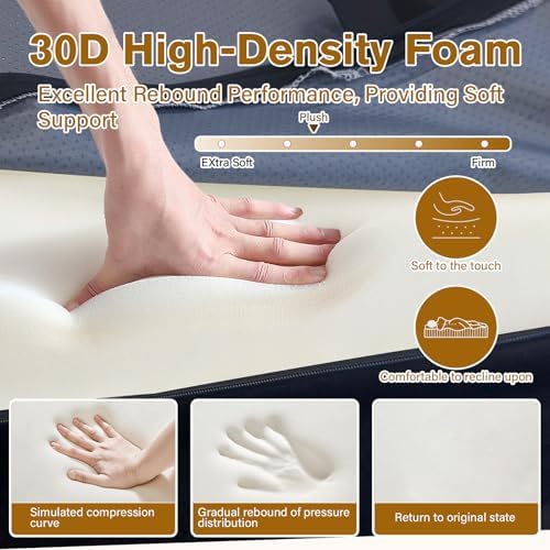 Massage Bed Topper 73x29x2 Inch Lash Bed Foam Topper with Removable Cover and Elastic Bands Non-Slip Massage Table Pad for Spa Lash Extensions Salon, Black - Image 4