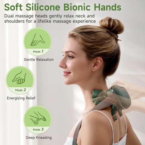 Neck Massager with Heat, Neck Massager for Pain Relief Deep Tissue - Image 2